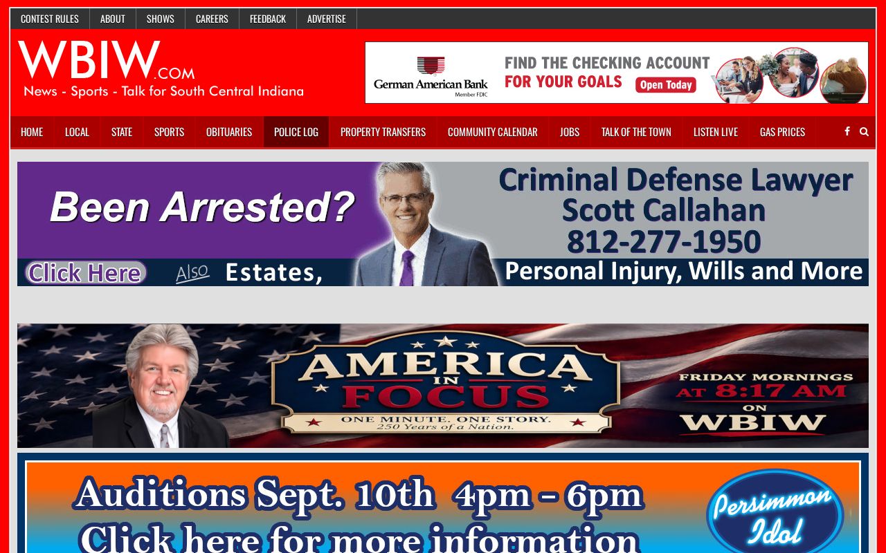 Lawrence County crime news in the WBIW police log archive